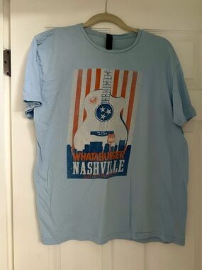 Whataburger Nashville Light Blue Graphic T-shirt Large